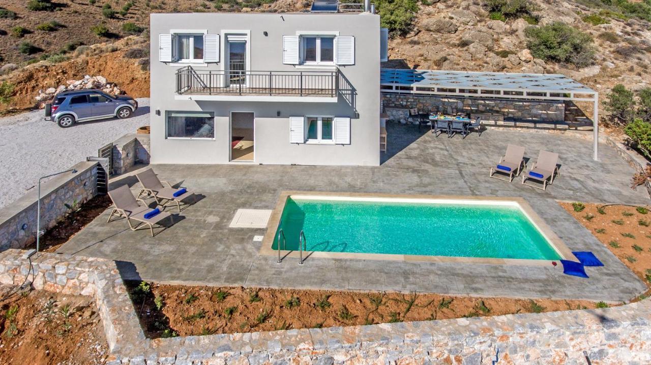 Tranquil Sea View Villa With Private Pool, Just 2Km From The Beach! Agia Galini Exteriér fotografie