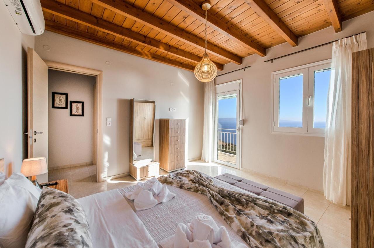 Tranquil Sea View Villa With Private Pool, Just 2Km From The Beach! Agia Galini Exteriér fotografie