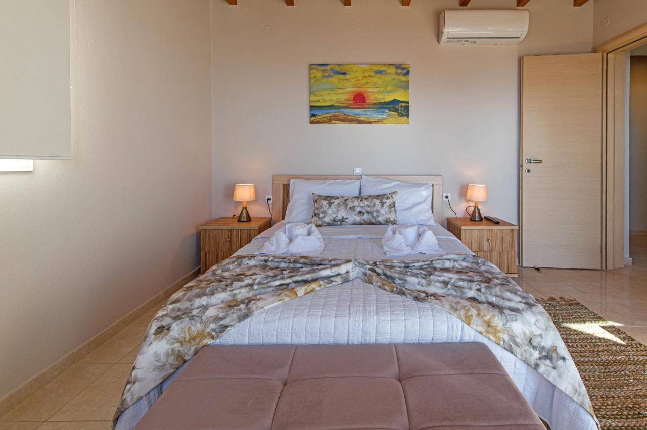 Tranquil Sea View Villa With Private Pool, Just 2Km From The Beach! Agia Galini Exteriér fotografie
