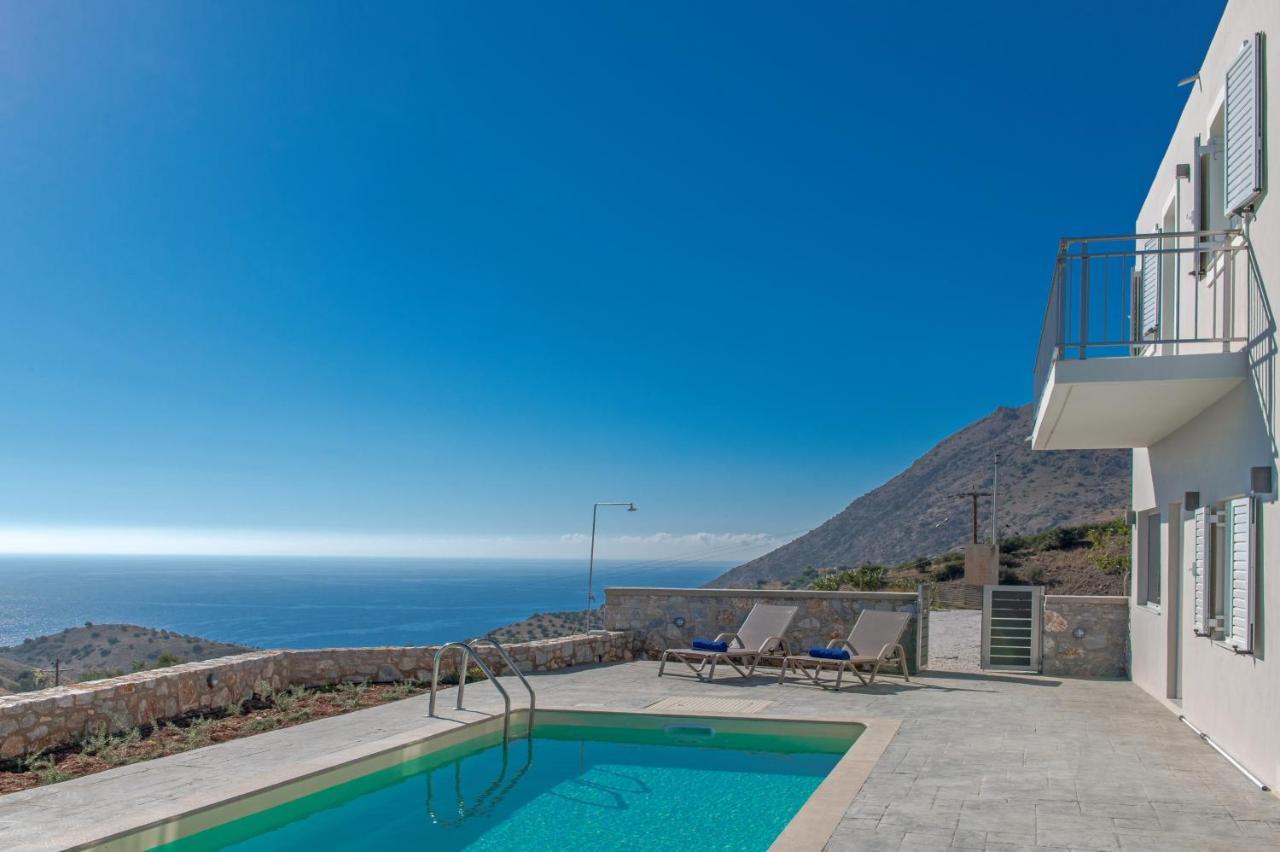 Tranquil Sea View Villa With Private Pool, Just 2Km From The Beach! Agia Galini Exteriér fotografie