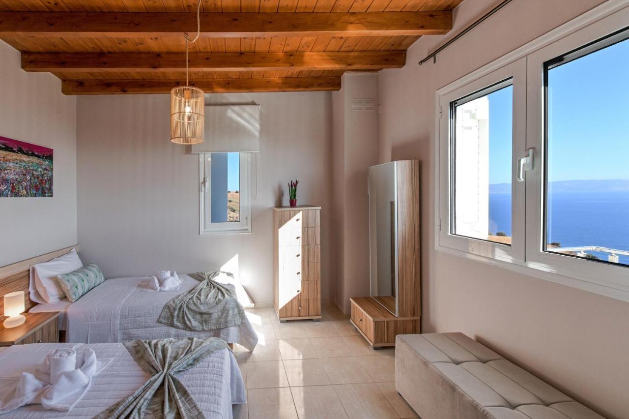 Tranquil Sea View Villa With Private Pool, Just 2Km From The Beach! Agia Galini Exteriér fotografie