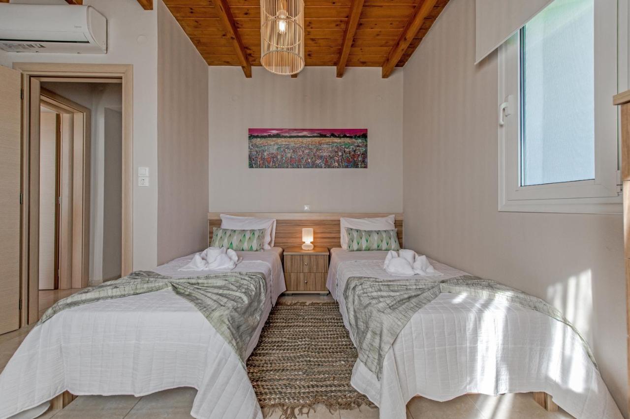 Tranquil Sea View Villa With Private Pool, Just 2Km From The Beach! Agia Galini Exteriér fotografie