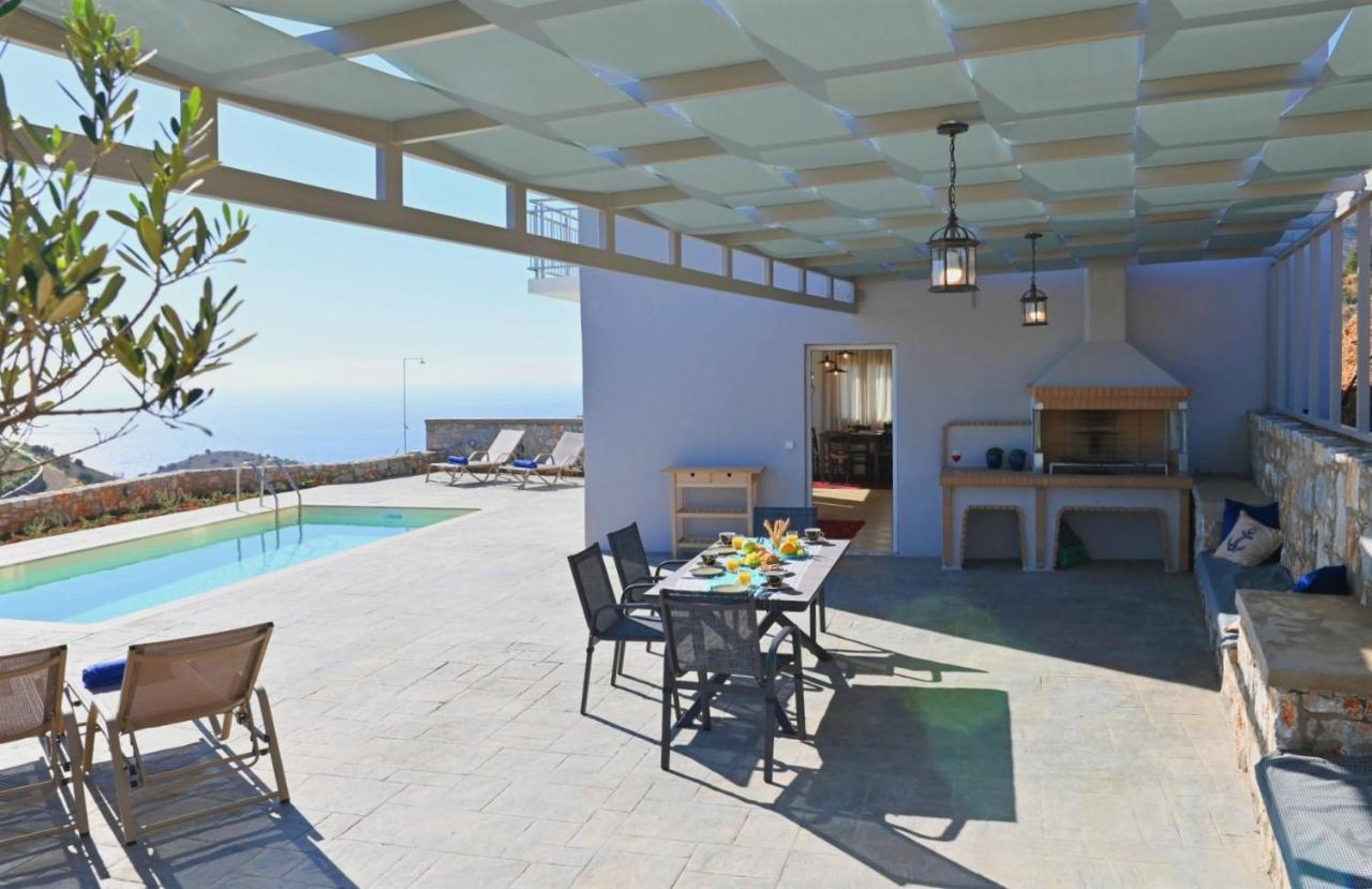 Tranquil Sea View Villa With Private Pool, Just 2Km From The Beach! Agia Galini Exteriér fotografie