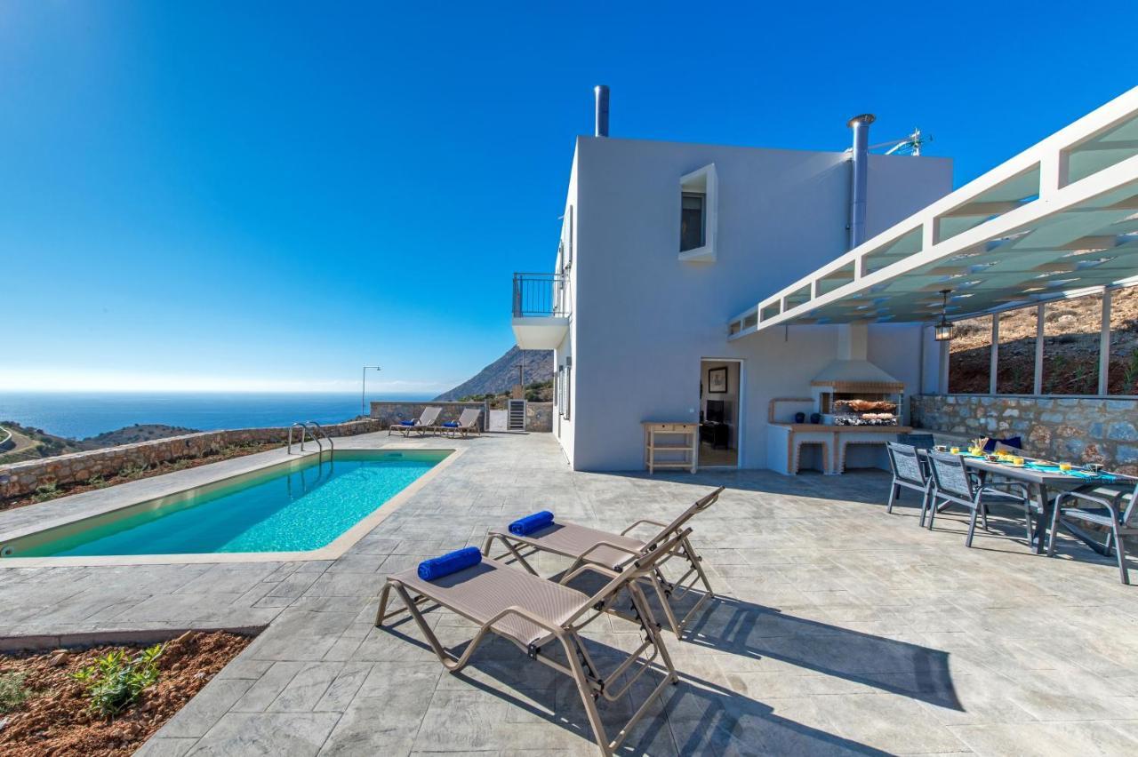 Tranquil Sea View Villa With Private Pool, Just 2Km From The Beach! Agia Galini Exteriér fotografie