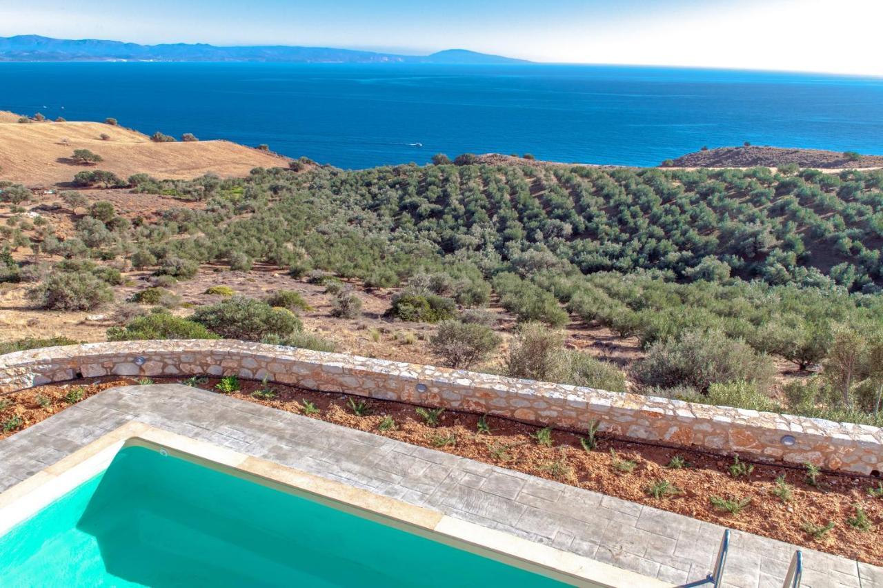 Tranquil Sea View Villa With Private Pool, Just 2Km From The Beach! Agia Galini Exteriér fotografie